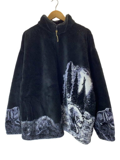 【中古】BEAR RIDGE/USA製/オオカミ/フリースジャケット/XL/ポリエステル/ブラック/総柄【メンズウェア】 【中古】BEAR RIDGE/USA製/オオカミ/フリースジャケット/XL/ポリエステル/ブラック/総柄【メンズウェア】