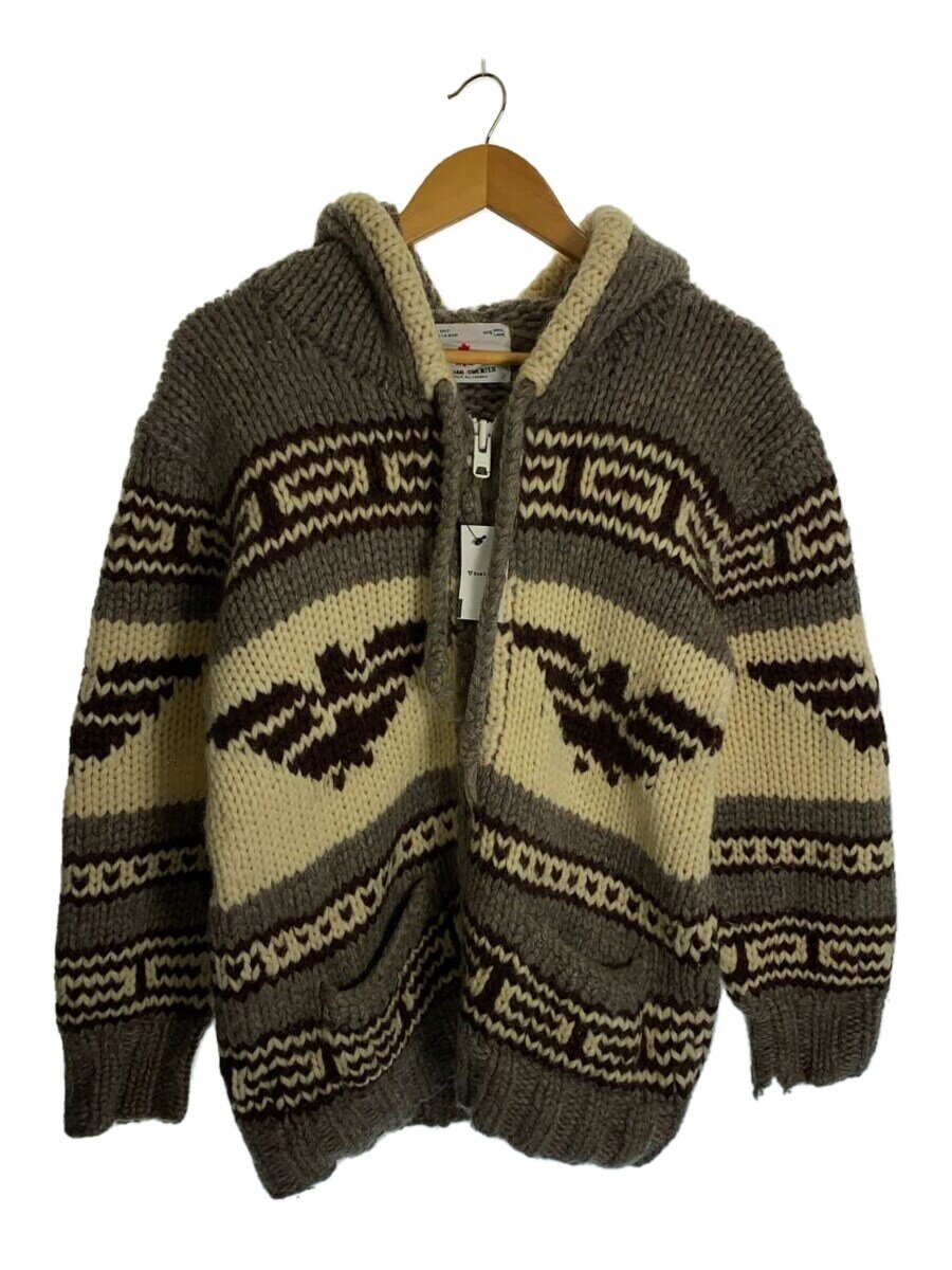 【中古】CANADIANSWEATER◆ジャケット/--/ウール/BRW/カウチンニット【メンズウェア】