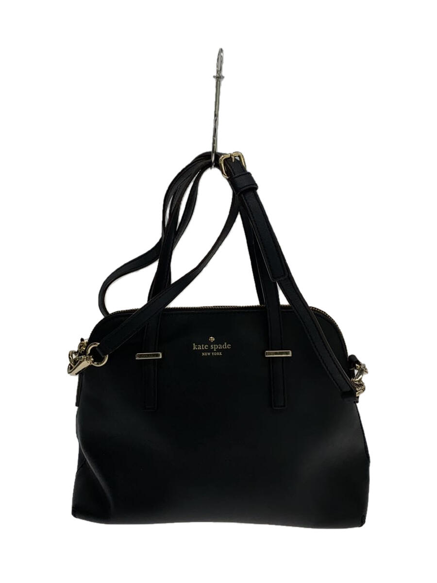 【中古】kate spade new york◆ハンドバッグ/牛革/BLK【バッグ】