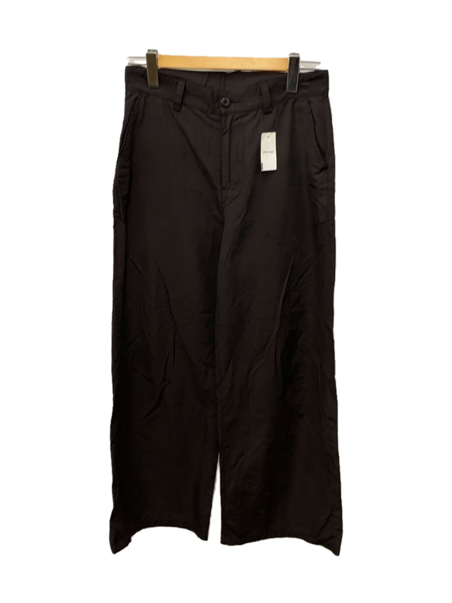【中古】STUSSY◆ワイドパンツ/5/ポリエステル/BRW/無地//【メンズウェア】