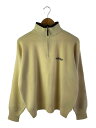【中古】POLO GOLF◆ニット・セーター(厚手)/L/ウール/クリーム/ハーフジップ【メンズウェア】