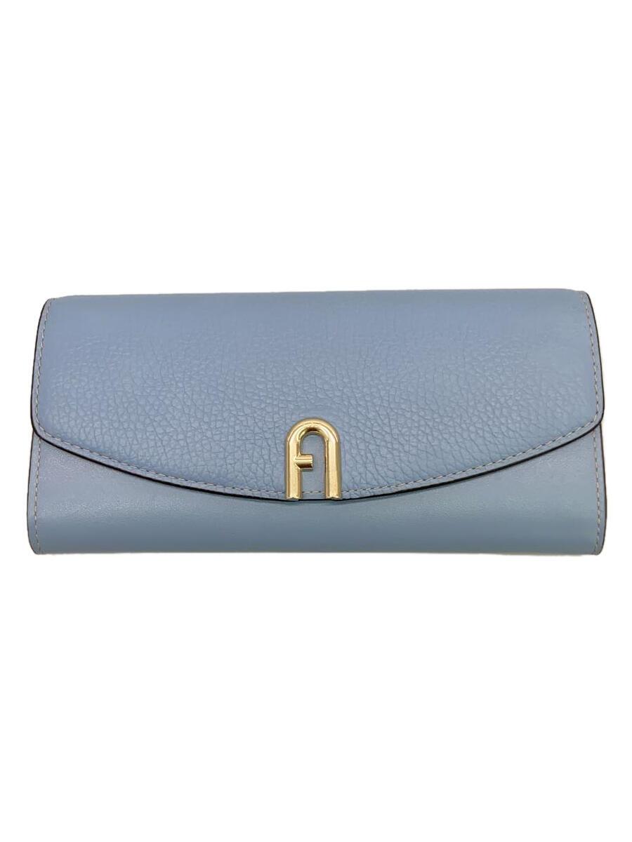 Clothing Accessories (Caps, Ties, Belts) - 【中古】FURLA◆長財布/レザー/BLU/無地/レディース/WP00216【服飾雑貨他】