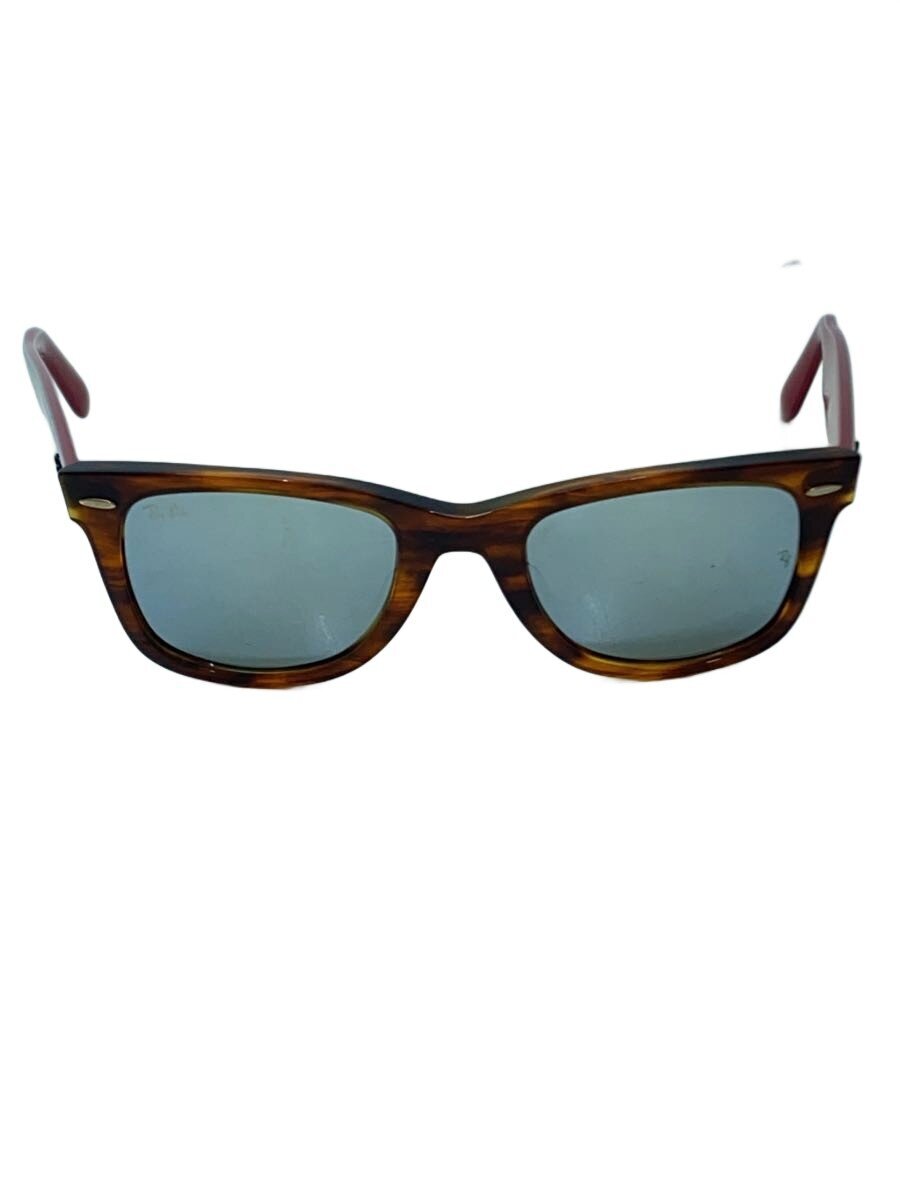 【中古】Ray-Ban◆サングラス/ウェリントン/ブラウン/シルバー/メンズ/RB2140-F/レイバン//【服飾雑貨他】