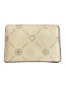 【中古】MARNI◆Monogram Tri-Fold3つ折り財布/レザー/CRM/総柄/レディース/PFM00037U0【服飾雑貨他】