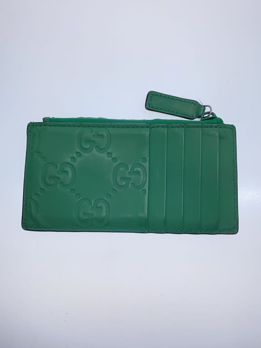 【中古】GUCCI◆GG ラバーエフェクト ジップカードケース/カードケース/PVC/GRN/メンズ/771314・2149【服飾雑貨他】 2