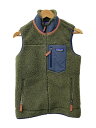 【中古】patagonia◆フリースベスト/XS/ポリエステル/GRN/23083FA17//【メンズウェア】