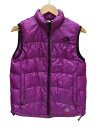 【中古】THE NORTH FACE◆ACONCAGUA VEST_アコンカグアベスト/L/ナイロン/パープル/ザノースフェイス/ベスト【レディースウェア】