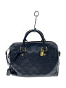 【中古】LOUIS VUITTON◆スピーディ・バンドリエール30_モノグラム・アンプラント_BLK/レザー/BLK【バッグ】