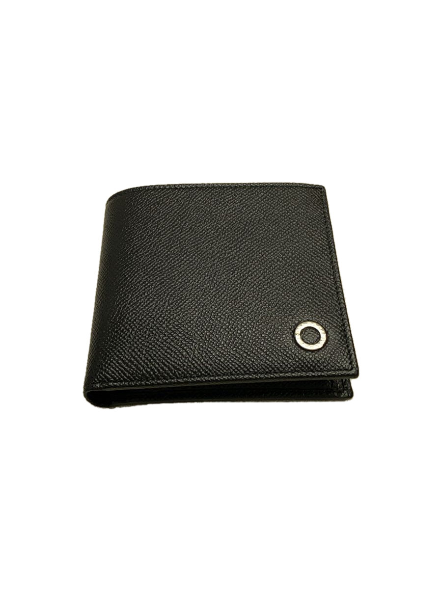 【中古】BVLGARI◆2つ折り財布/牛革/BLK/無地/メンズ/30396 GRAIN/BLK//【服飾雑貨他】
