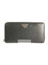 【中古】EMPORIO ARMANI◆長財布/--/BLK/無地/メンズ【