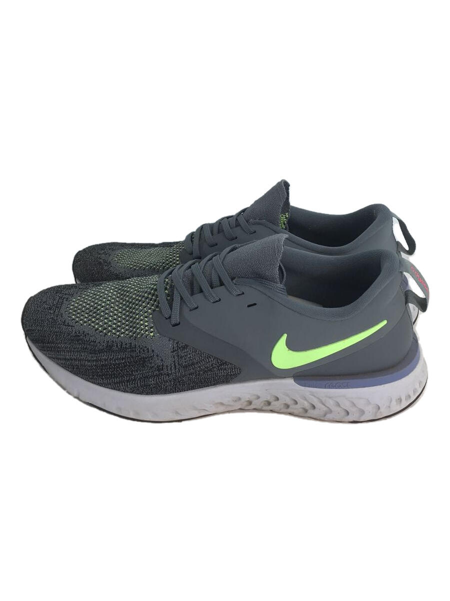 【中古】NIKE◆ODYSSEY REACT 2 FLYKNIT/オデッセイリアクト2フライニット/グレー/AH1015-401/26【シューズ】