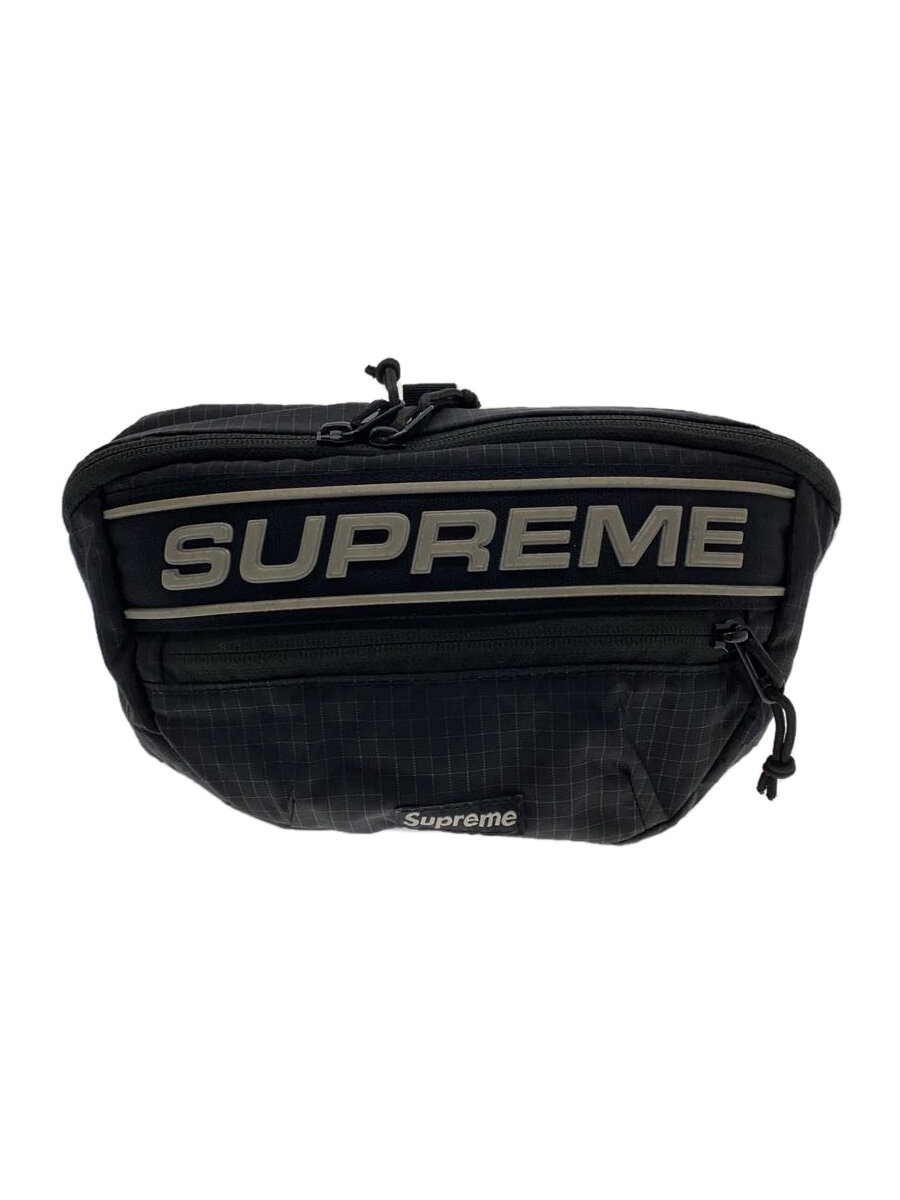 【中古】Supreme◆ウエストバッグ/ナイロン/BLK/チェック【バッグ】