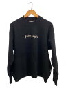 【中古】Palm Angels◆24AW/クルーネック ニット セーター/M/ウール/ブラック/PMHE054F23KNI004【メンズウェア】