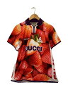 【中古】GUCCI◆ポロシャツ/XS/ポリエステル/RED/総柄//【メンズウェア】(4)