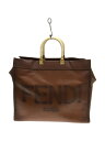 【中古】FENDI◆サンシャインラージ/ハンドバッグ/レザー/BRW【バッグ】