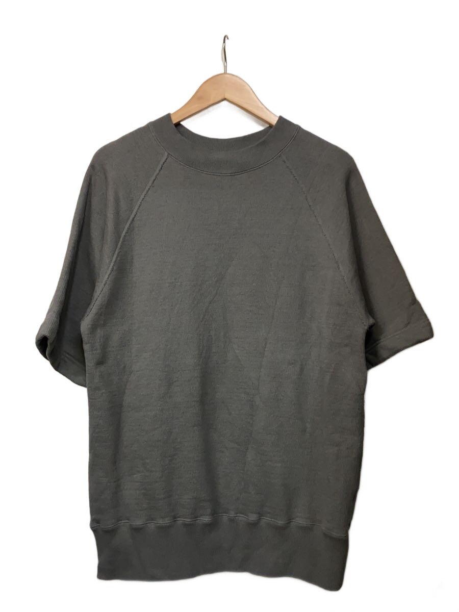 Slopeslow◆overdyed inlaid jersey half sleeve sweatat shirt/L/GRY/無地/
