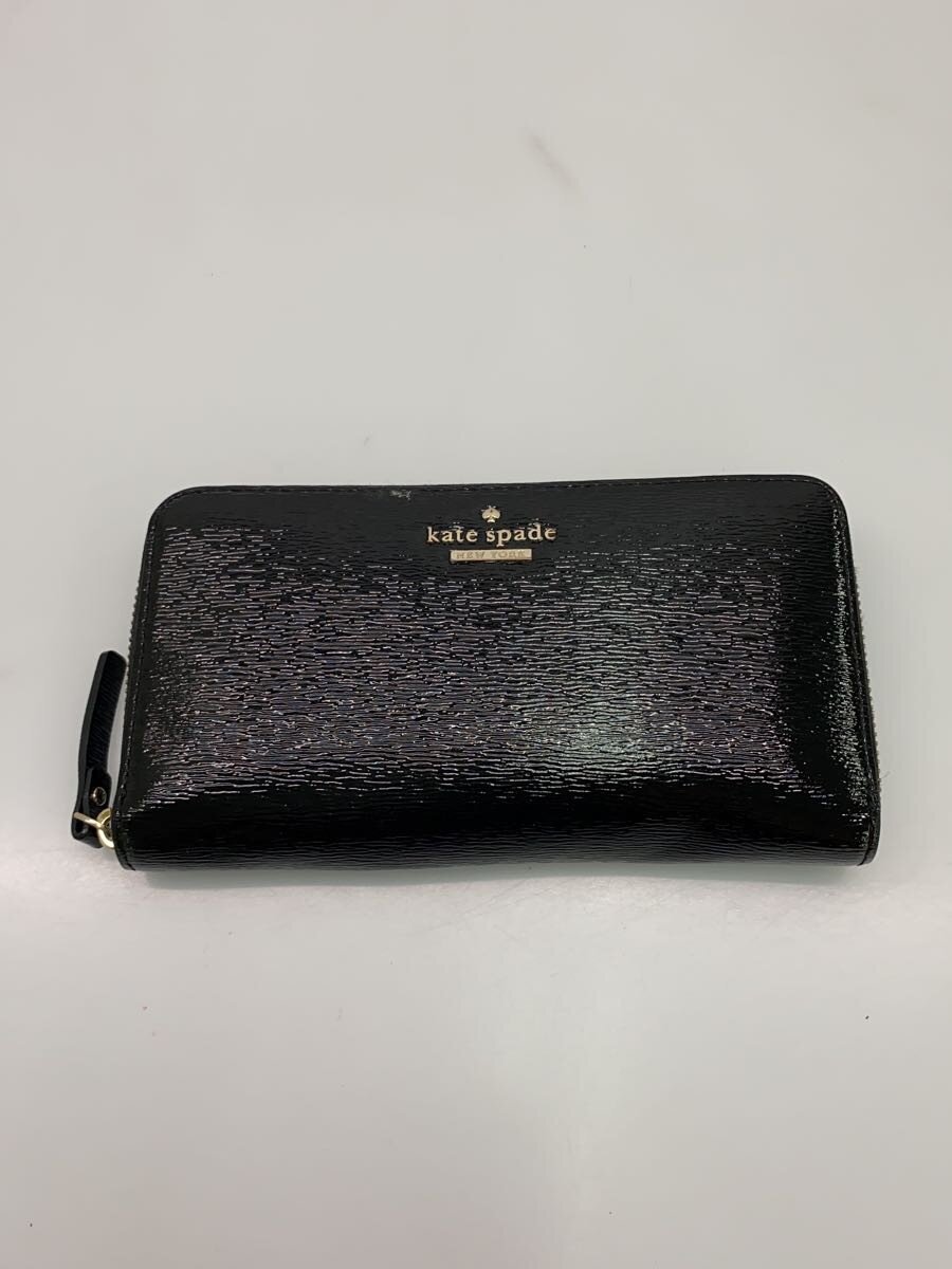 【中古】kate spade new york◆長財布/PVC/BLK/レディース/PWRU3926【服飾雑貨他】