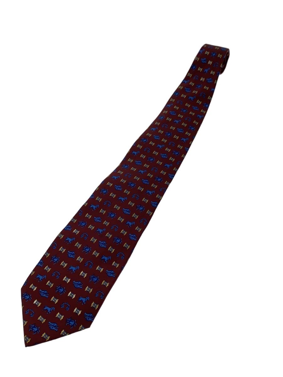 FENDI - 【中古】FENDI◆ネクタイ/シルク/BRW/総柄/メンズ【服飾雑貨他】