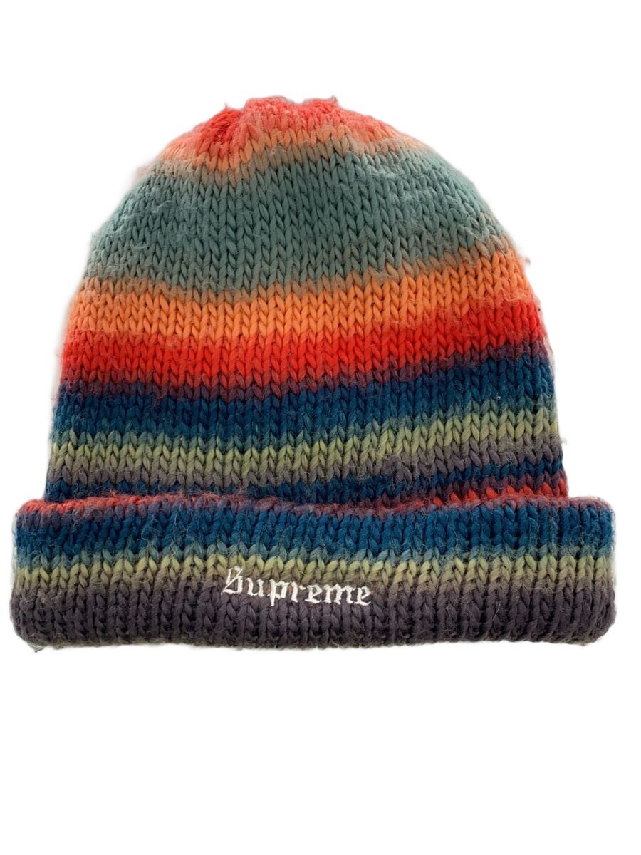 【中古】Supreme◆ニットキャップ/--/ポリエステル/マルチカラー/ストライプ/メンズ...