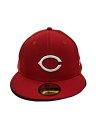 NEW ERA◆59FIFTY/広島カープ/ベースボールキャップ/7 1/2/ウール/RED/メンズ