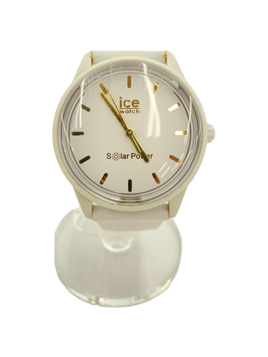 ice watch◆腕時計/アナログ/ラバー/WHT/WHT//
