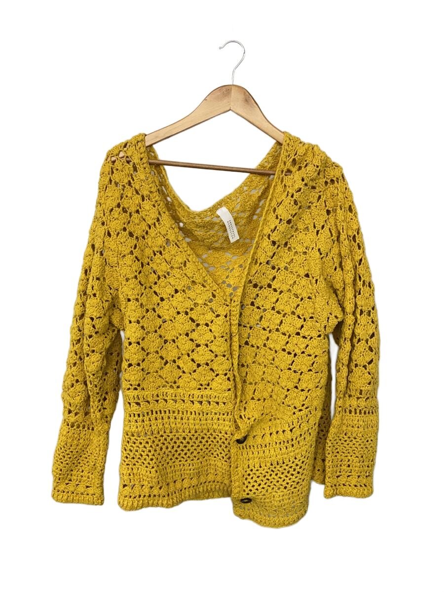 【中古】MacMahon Knitting Mills◆Knitting Mills Crochet Cardigan/コットン/YLW【メンズウェア】
