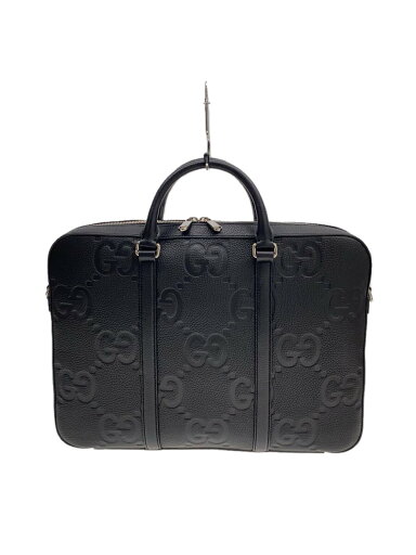 【中古】GUCCI◆ブリーフケース ジャンボGG/バッグ/レザー/BLK/無地/658573【バッグ】 【中古】GUCCI◆ブリーフケース ジャンボGG/バッグ/レザー/BLK/無地/658573【バッグ】