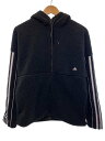 【中古】adidas◆M CITY 3Sボアジャケット/ボアフリースジャケット/S/ブラック/HP1374【メンズウェア】