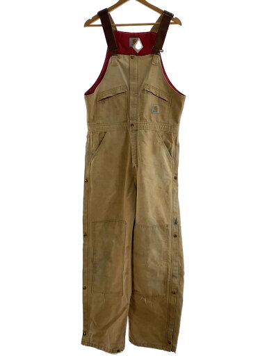 【中古】Carhartt◆オーバーオール/--/コットン/BEG//【メンズウェア】 【中古】Carhartt◆オーバーオール/--/コットン/BEG//【メンズウェア】