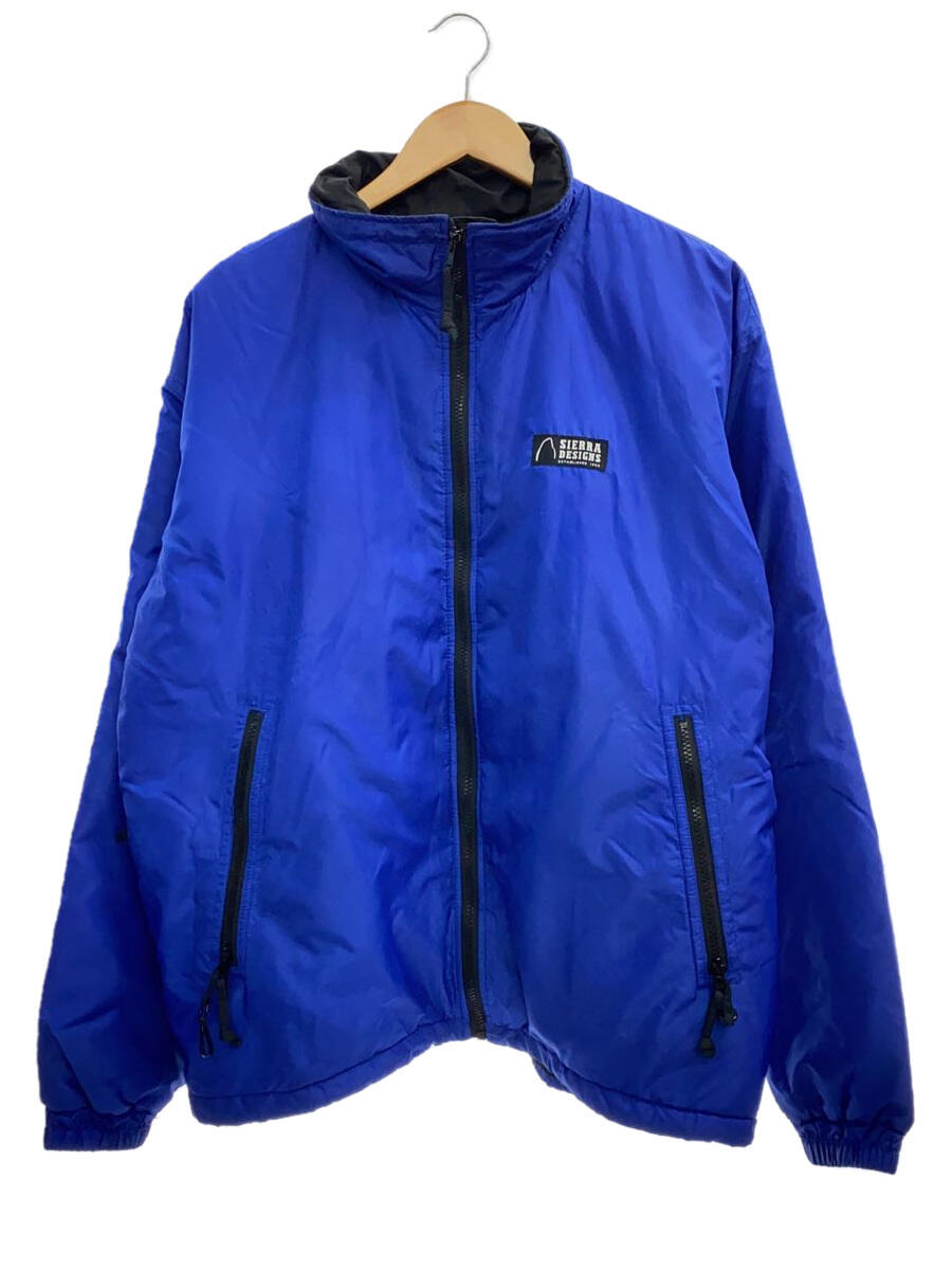 【中古】SIERRA DESIGNS◆ジャケット/XL/ナイロン/BLU/無地/袖汚れ有【メンズウェア】