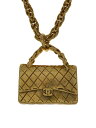 【中古】CHANEL◆マトラッセ/バッグモチーフネックレス/ココマーク/ゴールド/トップ有/レディース/箱有【服飾雑貨他】