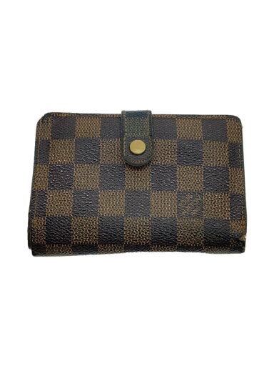 【中古】LOUIS VUITTON◆ポルト・モネ・ビエ・ヴィエノワダミエ・エベヌ/PVC/ブラウン/レディース/M61664【服飾雑貨他】 【中古】LOUIS VUITTON◆ポルト・モネ・ビエ・ヴィエノワダミエ・エベヌ/PVC/ブラウン/レディース/M61664【服飾雑貨他】