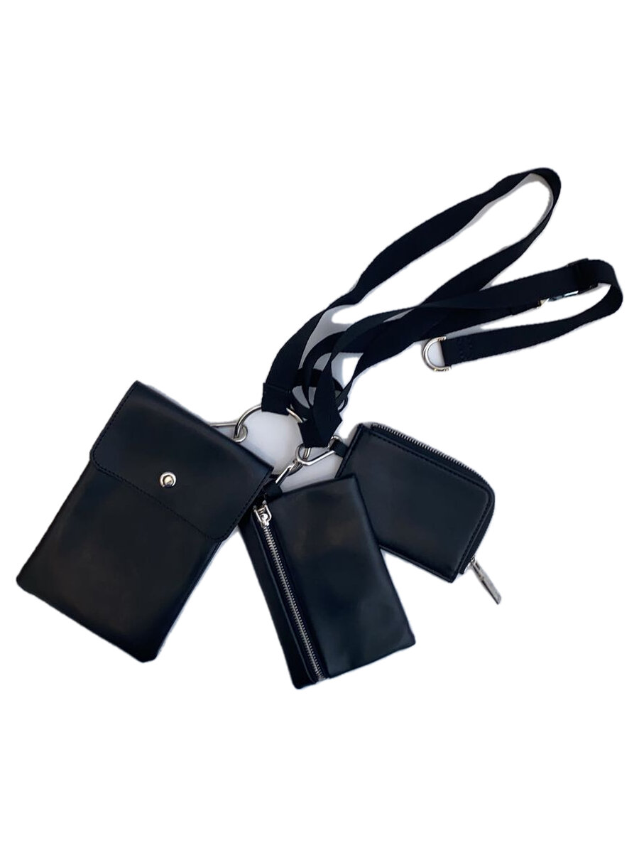 【中古】glabella◆ショルダーバッグ/レザー/BLK/ANDMORE【バッグ】