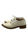 【中古】YOHJI YAMAMOTO◆編み上げデザイン/シューズ/4/ホワイト/レザー【シューズ】(4)