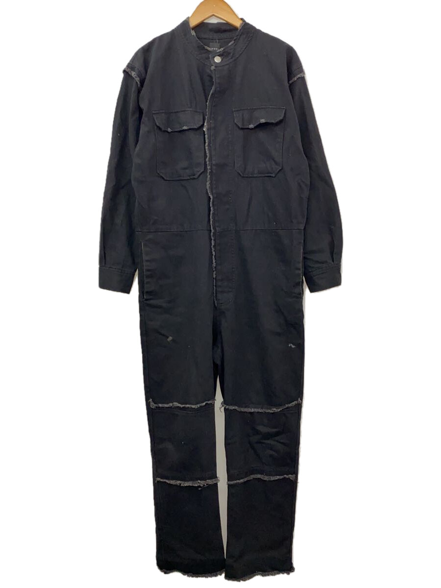 【中古】IKUMI◆クラッシュ加工/ツナギ/オールインワン/--/デニム/BLK【メンズウェア】