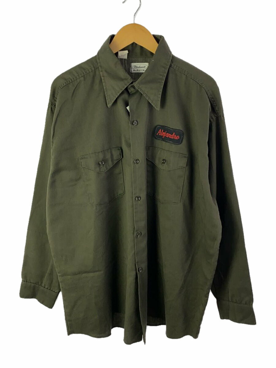【中古】Madewell◆長袖シャツ/--/ポリエステル/KHK【メンズウェア】