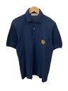【中古】BURBERRYS◆90s/エンブレム/ポロシャツ/S/コットン/NVY/ENGLAND製【メンズウェア】