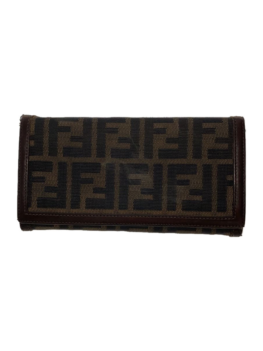 【中古】FENDI◆ズッカ/長財布/BRW/総柄/メンズ/使用感・擦れ・劣化有【服飾雑貨他】
