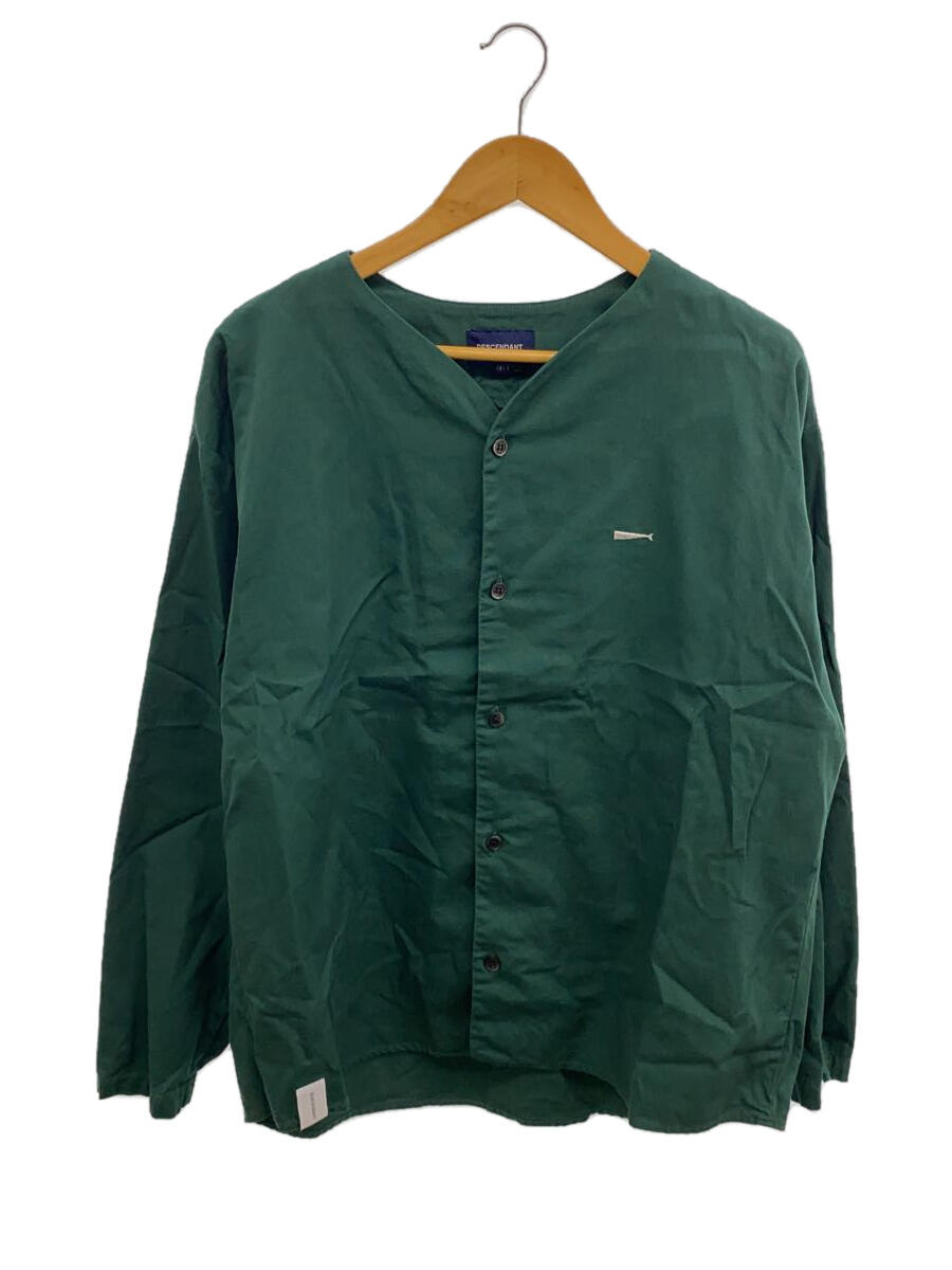 【中古】DESCENDANT◆CCN COTTON CARDIGAN/ジャケット/2/コットン/GRN【メンズウェア】