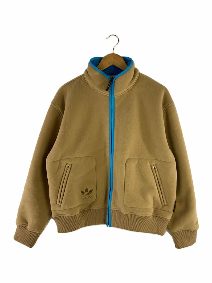 【中古】adidas◆WB FLEECE JKT/フリースジャケット/M/コットン/BEG/無地/JJ2937【メンズウェア】