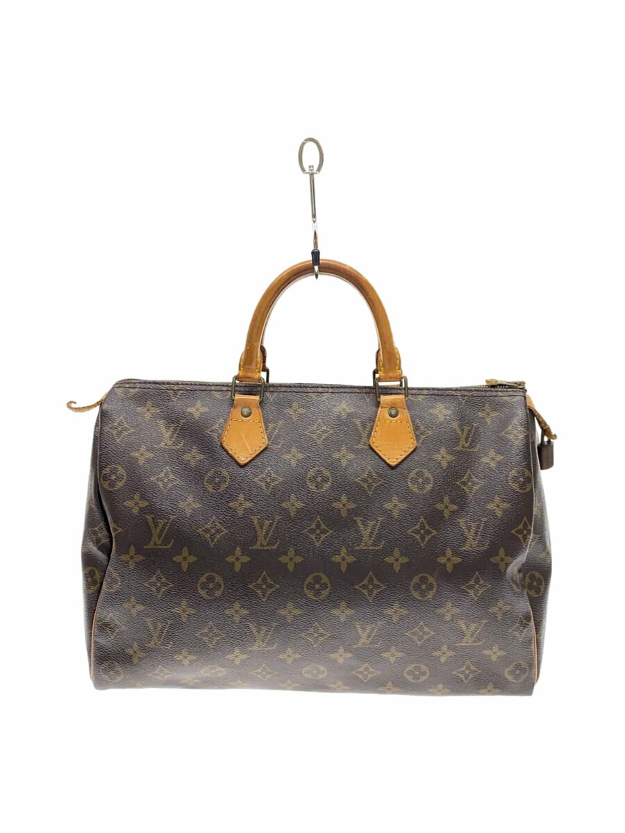 【中古】LOUIS VUITTON◆1)スピーディ35_モノグラム・キャンバス_BRW/PVC/BRW【バッグ】