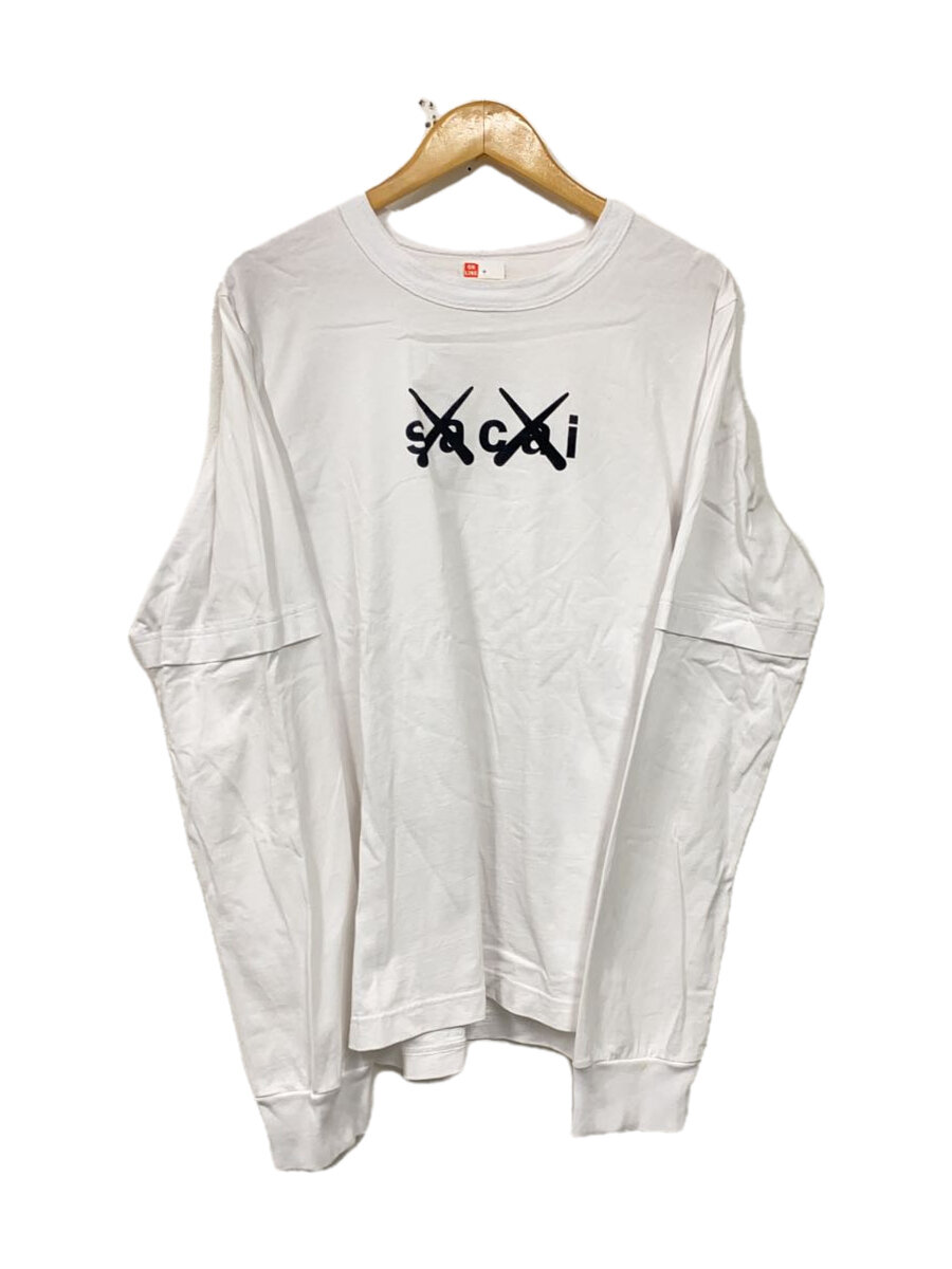 šsacaiKAWS/FlockPrint LongSleeveT/ĹµT/4/åȥ/WHT/21-0287Sڥ󥺥...