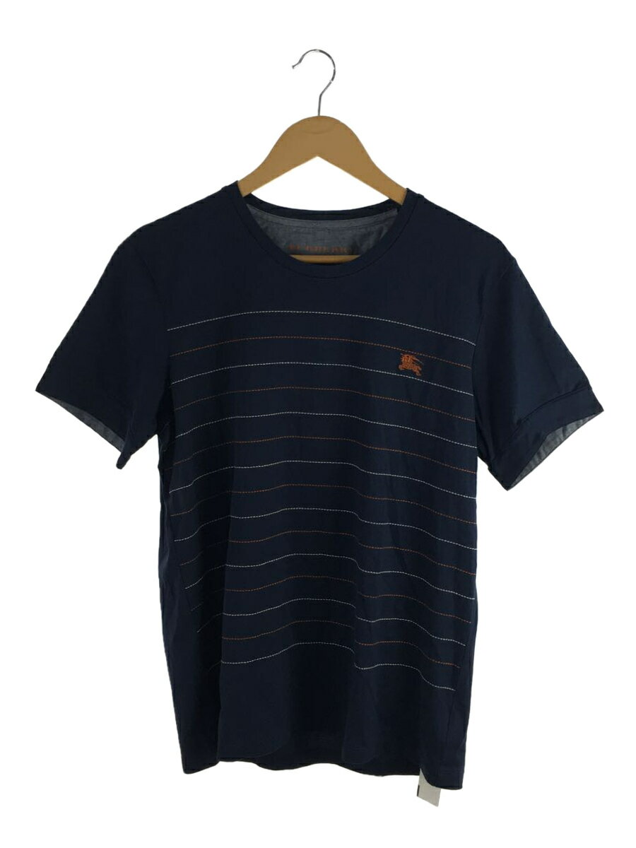 【中古】BURBERRY BLACK LABEL◆Tシャツ/3/コットン/NVY/D1P28-527-29【メンズウェア】