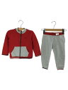 【中古】EMPORIO ARMANI◆Tracksuit/セットアップ/100cm/コットン/RED/6ZHV02【キッズ】