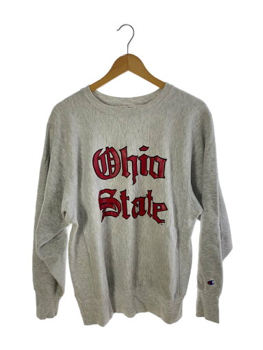【中古】Champion◆スウェット/REVERSE WEAVE/90s/OHIO STATE/L/コットン/GRY【メンズウェア】 【中古】Champion◆スウェット/REVERSE WEAVE/90s/OHIO STATE/L/コットン/GRY【メンズウェア】