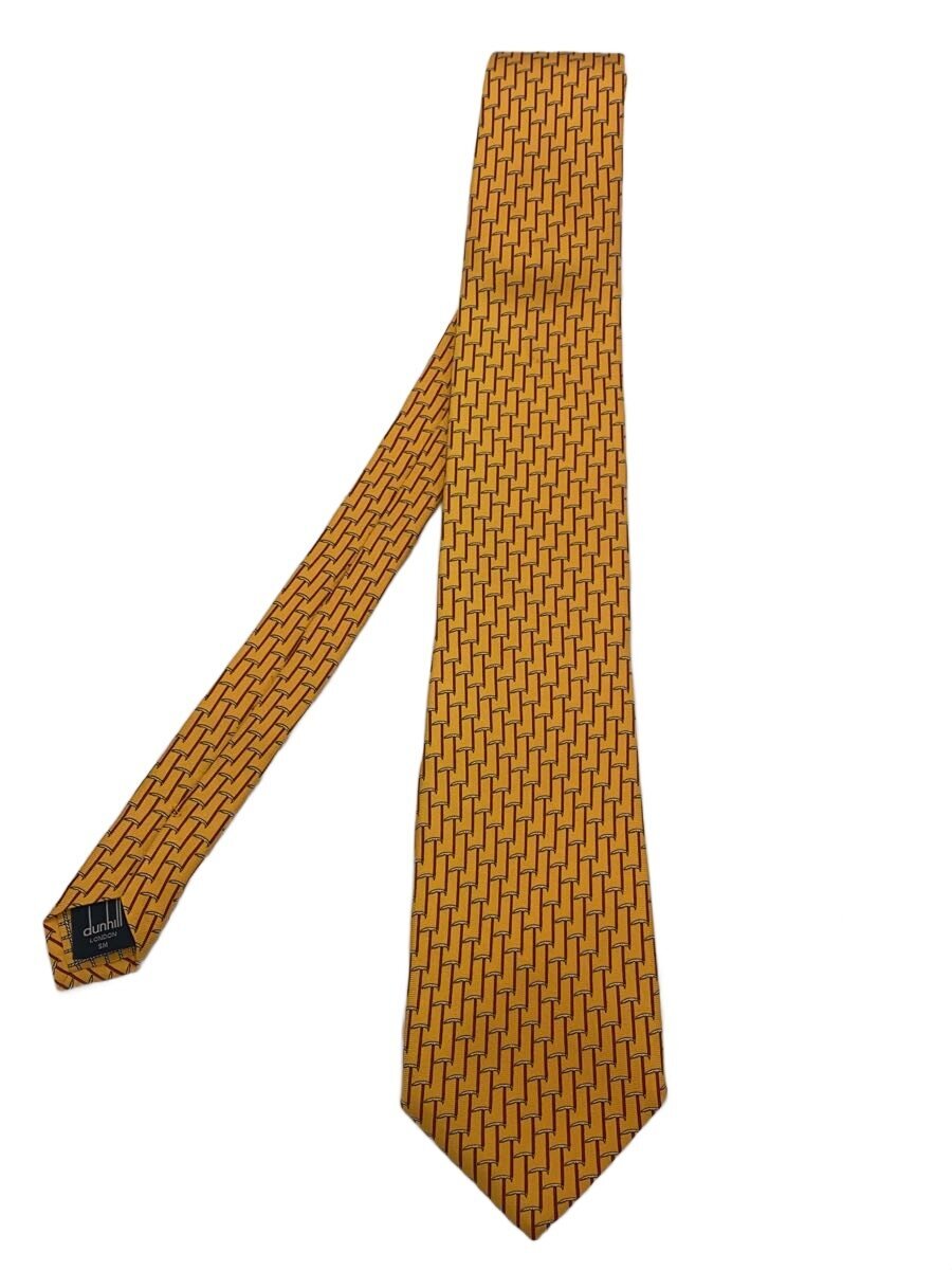 DUNHILL - 【中古】dunhill◆ネクタイ/シルク/YLW/総柄/メンズ【服飾雑貨他】