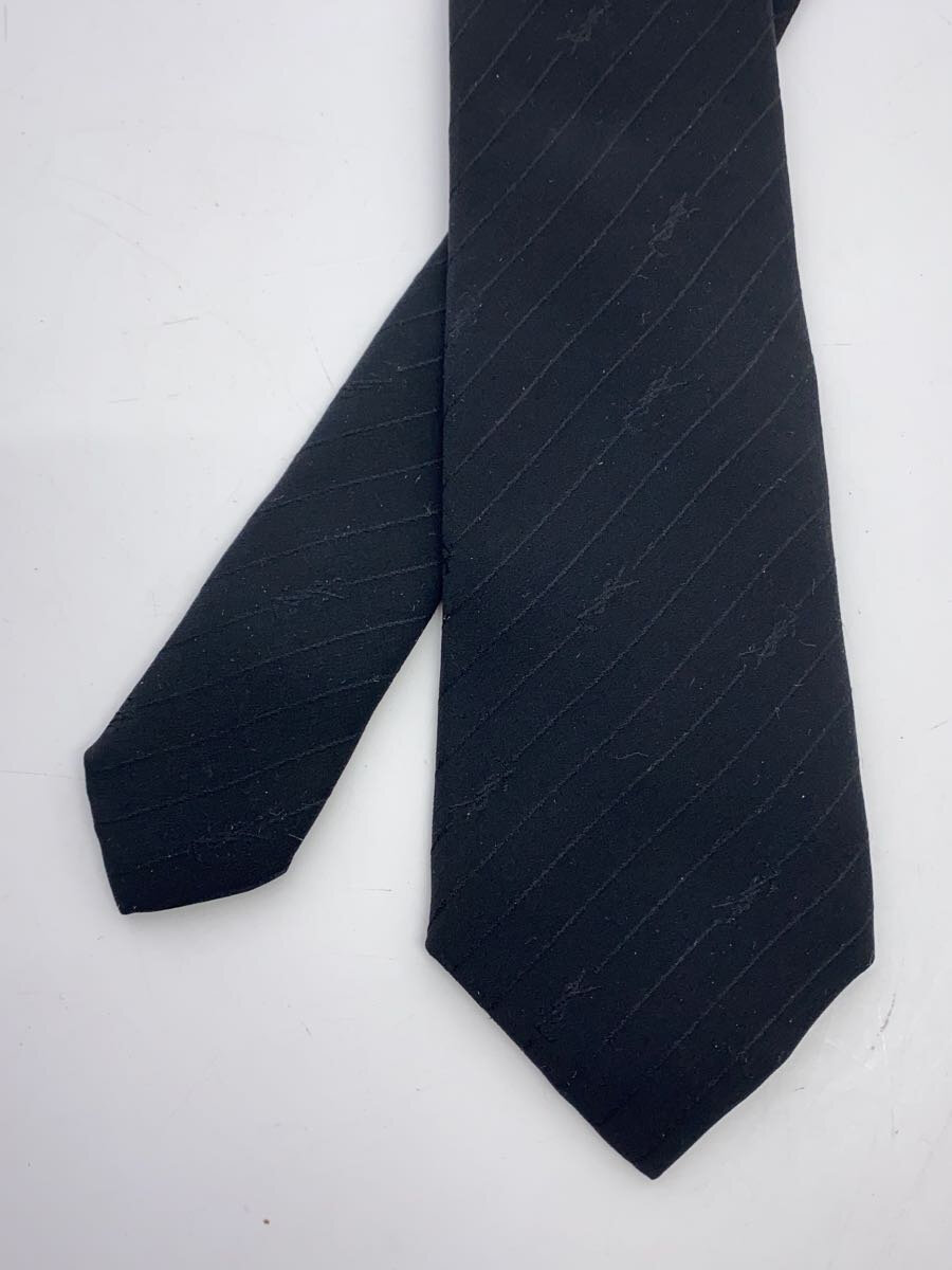 【中古】YVES SAINT LAURENT◆ネクタイ/シルク/BLK/メンズ【服飾雑貨他】