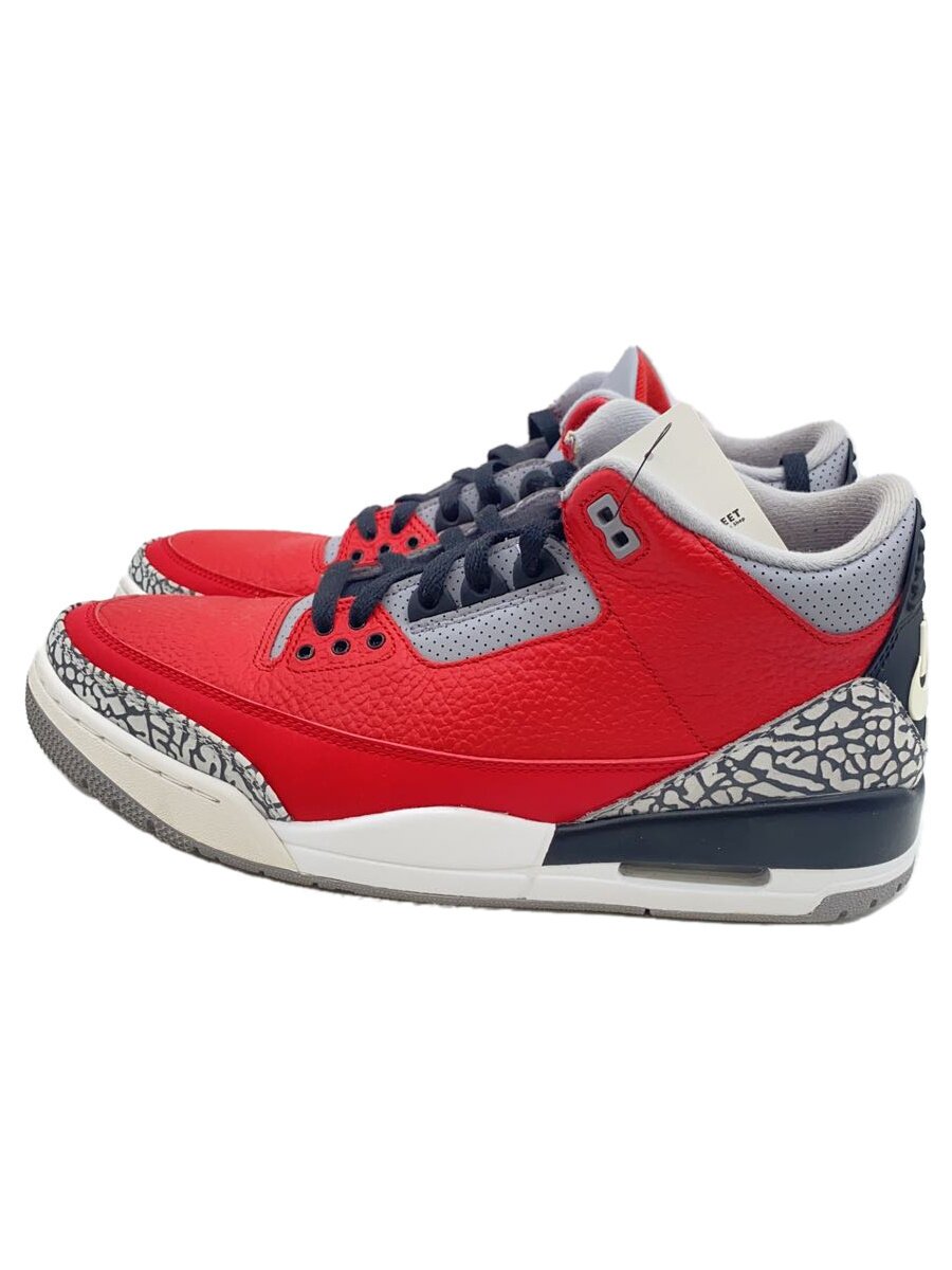 【中古】NIKE◆AIR JORDAN 3 RETRO SE/エアジョーダン 3 レトロ/レッド/CK5692-600/28cm/R【シューズ】