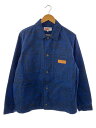 【中古】Supreme◆18AW/Printed Canvas Chore Coat/カバーオール/M/コットン/BLU/総柄//【メンズウェア】