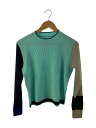 TRICOTE◆COLOUR RIB SWEATER/セーター(薄手)/FREE/ウール/ブルー/TR33TP052